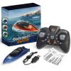 RC Boat For Kids; 2.4GHz 8 Km/h High Speed RC Boat Electric Racing Boat; Waterproof 500mAh USB Rechargeable RC Boat Toy Ship; Summer Water Toy; Gift F