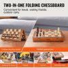 Portable Chess Checkers Game Set for Family Travel Gift