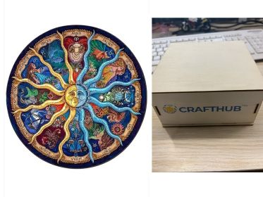 Animal Puzzle Craft Hub A3 Size (Option: 2 Style-A3 wooden box)