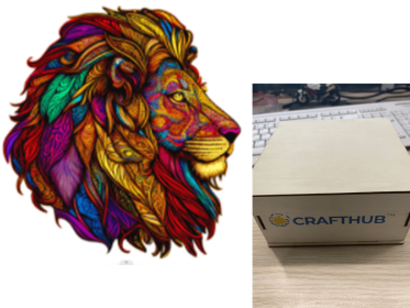 Animal Puzzle Craft Hub A3 Size (Option: 44style-A3 wooden box)