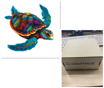 Animal Puzzle Craft Hub A3 Size (Option: 53style-A3 wooden box)